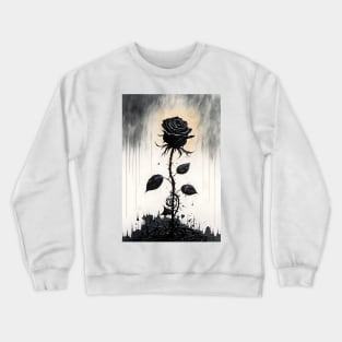 Black Rose Goth Gothic Dark Romance Design Crewneck Sweatshirt